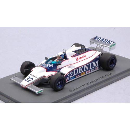 OSELLA FA1B BEPPE GABBIANI 1981 N.32 BELGIAN GP 1:43 Spark Model Formula 1 Modellino