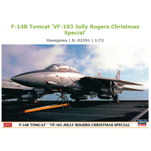 F-14B TOMCAT VF-103 JOLLY ROGERS CHRISTMAS SPECIAL KIT 1:72 Hasegawa Kit Aerei Modellino