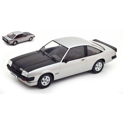 OPEL MANTA B GT/E 1980 SILVER/BLACK 1:18 ModelCarGroup Auto Stradali Modellino