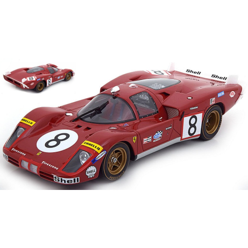 FERRARI 512 S LONG TAIL N.8 ACCIDENT LE MANS 1970 C.REGAZZONI-A.MERZARIO 1:18 CMR Auto Competizione Modellino