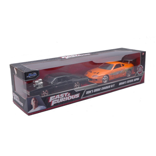 DOM'S DODGE CHARGER R/T + BRIAN'S TOYOTA SUPRA 1:32 Jada Toys Movie Modellino