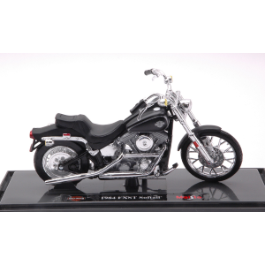 HARLEY DAVIDSON FXST SOFTAIL 1984 BLACK 1:18 Maisto Moto Modellino