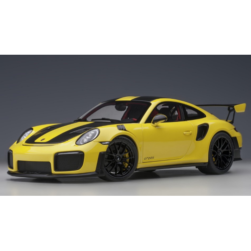 PORSCHE 911 (991.2) GT2 RS 2017 WEISSACH PACKAGE YELLOW 1:18 AutoArt Auto Stradali Modellino