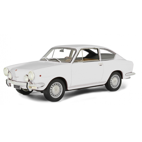 FIAT 850 SPORT COUPE 1968 WHITE 1:18 Laudo Racing Auto Stradali Modellino