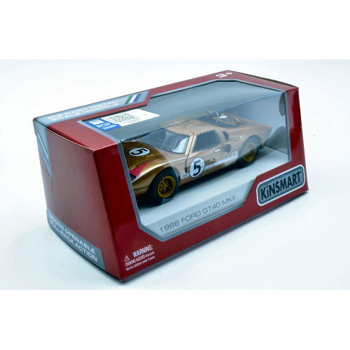 FORD GT40 MKII N.5 GOLD BOX cm 12 Kinsmart Modellismo Giocattolo Modellino