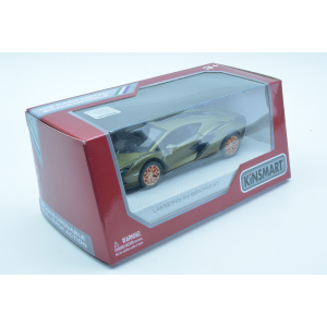 LAMBORGHINI SIAN GREEN/GOLD BOX cm 12 Kinsmart Modellismo Giocattolo Modellino