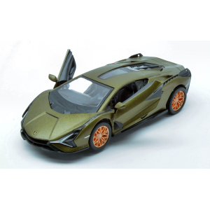 LAMBORGHINI SIAN GREEN/GOLD BOX cm 12 Kinsmart Modellismo Giocattolo Modellino