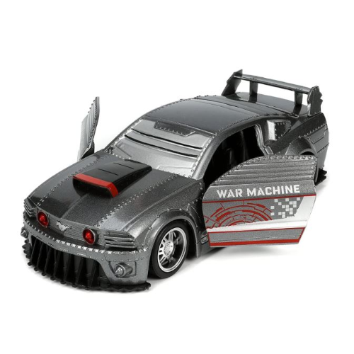 AVENGERS WAR MACHINE & 2006 FORD MUSTANG GT SILVER 1:32 Jada Toys Movie Modellino