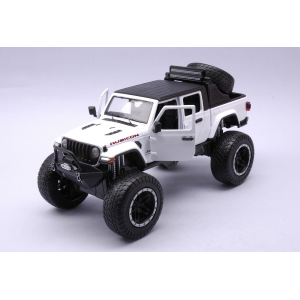 JEEP GLADIATOR RUBICON 2021 WHITE 1:24 MotorMax Auto Stradali Modellino