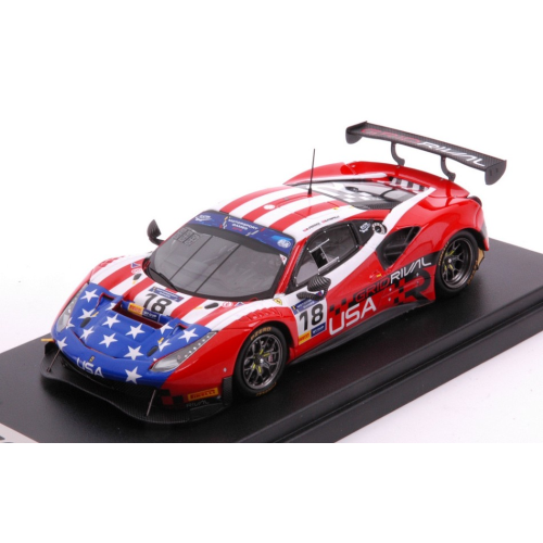 FERRARI 488 GT3 N.18 8th TEAM USA VALLELUNGA 2019 PUMPELLY-FERRIOL 1:43 Looksmart Auto Competizione Modellino