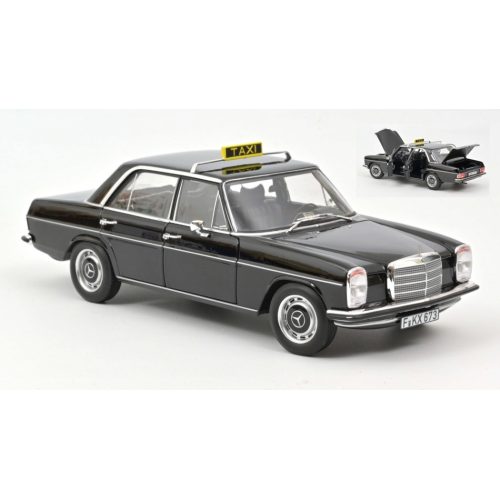 MERCEDES 200 1968 TAXI BLACK 1:18 Norev Taxi Modellino