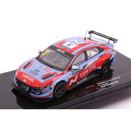 HYUNDAI ELANTRA N TCR N.3 LUKOIL SC WTCR PORTUGAL 2021 TARQUINI 1:43 Ixo Model Auto Competizione Modellino