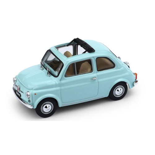 FIAT 500 F 1965-72 AZZURRO ACQUAMARINA 1:43 Brumm Auto Stradali Modellino