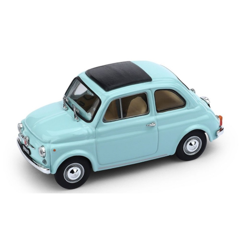 FIAT 500 F 1965-72 CHIUSA AZZURRO ACQUAMARINA 1:43 Brumm Auto Stradali Modellino