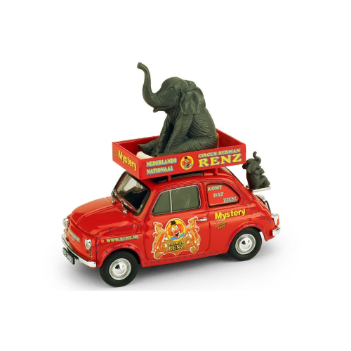 FIAT 500R CIRCUS RENZ MISTERY 2008 1:43 Brumm Veicoli Commerciali Modellino