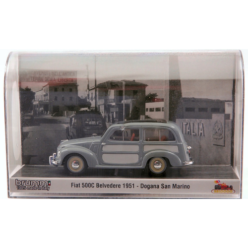 FIAT 500C BELVEDERE DOGANA DI SAN MARINO 1:43 Brumm Modelli Speciali Modellino