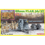 88mm FLAK 36/37 2 IN 1 KIT 1:35 Dragon Kit Mezzi Militari Die Cast Modellino