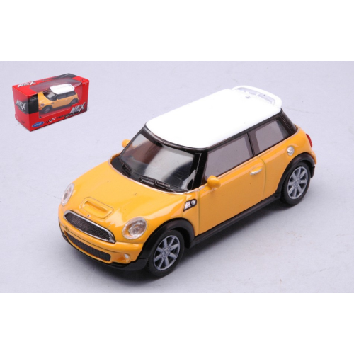 MINI COOPER S 2012 YELLOW CON WHITE ROOF 1:43 Welly Auto Stradali Modellino