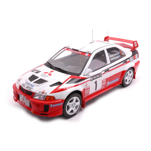 MITSUBISHI LANCER RS EVOLUTION V N.1 RAC RALLY 1998 MAKINEN/MANN.1:18 Ixo Model Auto Rally Modellino