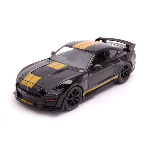 FORD MUSTANG SHELBY GT500 2020 BLACK WITH YELLOW STRIPES 1:24 Jada Toys Movie Modellino