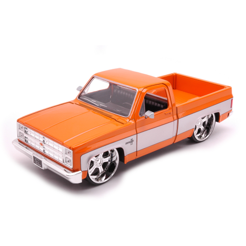 CHEVROLET C-10 PICK UP 1985 ORANGE/GREY 1:24 Jada Toys Movie Modellino