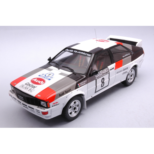 AUDI QUATTRO N.8 1000 LAKES RALLY 1982 MOUTON/PONS 1:18 Ixo Model Auto Rally Modellino
