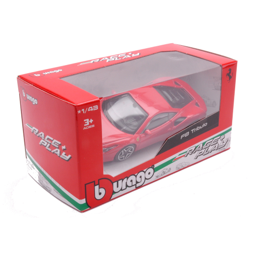 FERRARI F8 TRIBUTO 2019 RED 1:43 Burago Auto Stradali Modellino