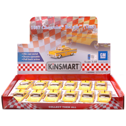 CHEVROLET BEL AIR 1957 TAXI cm 12 1:40 Kinsmart Modellismo Giocattolo Modellino