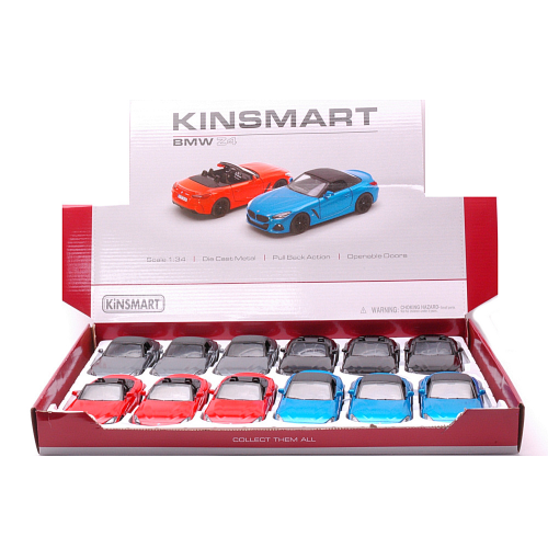 BMW Z4 COL.ASS. cm 12 (1 Modellino a Scelta) 1:34 Kinsmart Modellismo Giocattolo Modellino