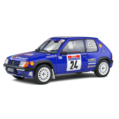 PEUGEOT 205 RALLY Gr.A N.24 TOUR DE CORSE 1990 R.BOURSIER-B.FRANGIN 1:18 Solido Auto Rally Modellino