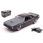 PLYMOUTH BARRACUDA 440 COUPE 1969 "FAST & FURIOUS 7" BLACK 1:32 Jada Toys Movie Modellino