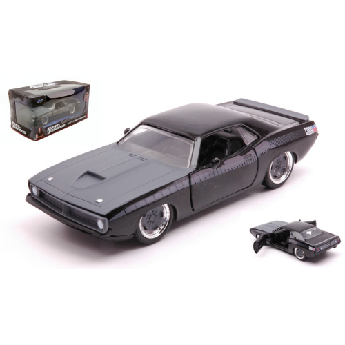 PLYMOUTH BARRACUDA 440 COUPE 1969 "FAST & FURIOUS 7" BLACK 1:32 Jada Toys Movie Modellino