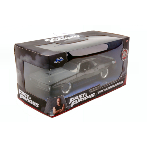 PLYMOUTH BARRACUDA 440 COUPE 1969 "FAST & FURIOUS 7" BLACK 1:32 Jada Toys Movie Modellino