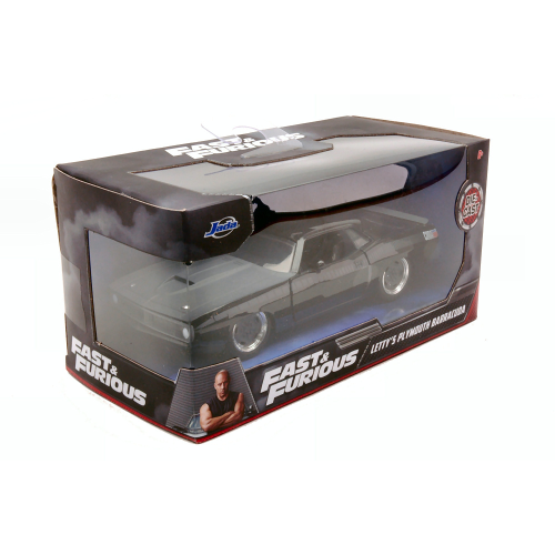 PLYMOUTH BARRACUDA 440 COUPE 1969 "FAST & FURIOUS 7" BLACK 1:32 Jada Toys Movie Modellino