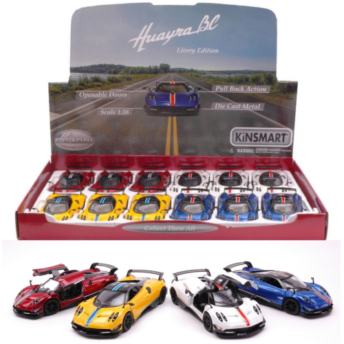 PAGANI HUAYRA 2017 cm 12 (1 Modellino a Scelta) 1:38 Kinsmart Modellismo Giocattolo Modellino