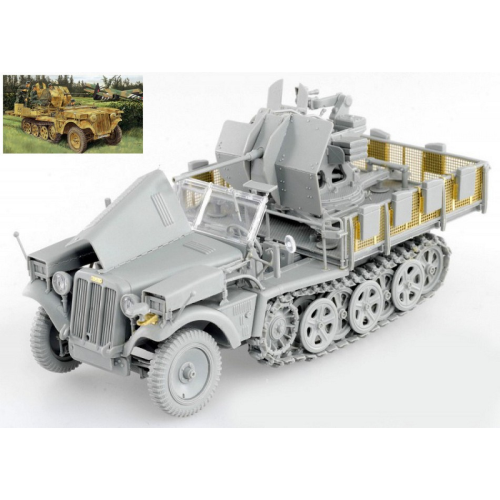 SD.KFZ.10/5 FUR 2CM FLAK 38 KIT 1:35 Dragon Kit Mezzi Militari Modellino