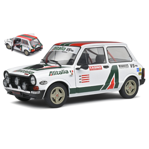 AUTOBIANCHI A112 ABARTH MK.5 ALITALIA RALLY 1980 1:18 Solido Auto Rally Modellino
