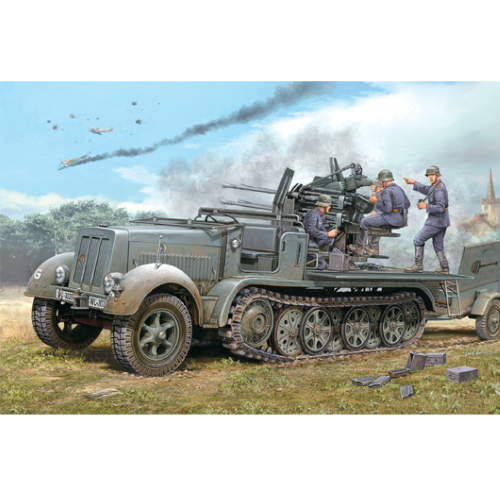 SD.KFZ.7/2 3,7 CM FLAK 36 KIT 1:35 Dragon Kit Mezzi Militari Modellino