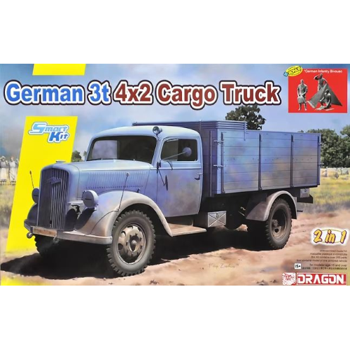 GERMAN 3t 4x2 CARGO TRUCK (2 in 1) KIT 1:35 Dragon Kit Mezzi Militari Modellino