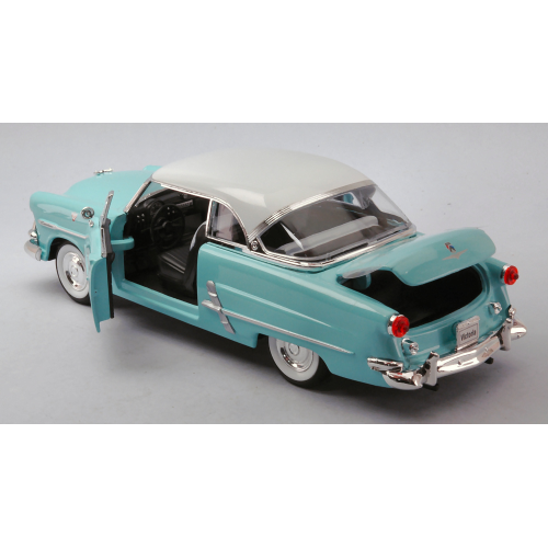 FORD CRESTLINE VICTORIA 1953 AQUAMARINE 1:24 Welly Auto Stradali Modellino