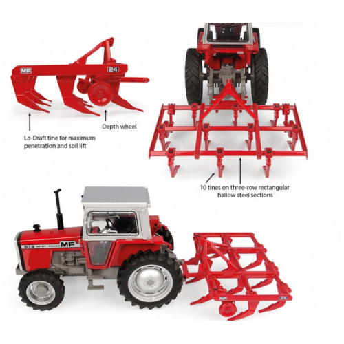 ESTIRPATORE MASSEY FERGUSON 24 CHISEL PLOUGH 1:32 Universal Hobbies Mezzi Agricoli e Accessori Modellino