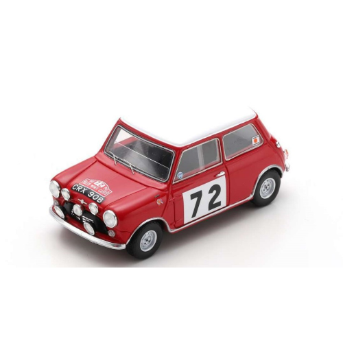 BMC COOPER S N.72 MONTE CARLO 1965 D.J.MORLEY-G.E.MORLEY 1:43 Spark Model Auto Rally Modellino
