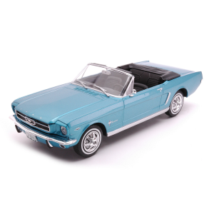 FORD MUSTANG CONVERTIBLE 1964 METALLIC TURQUOISE 1:24 Whitebox Auto Stradali Modellino