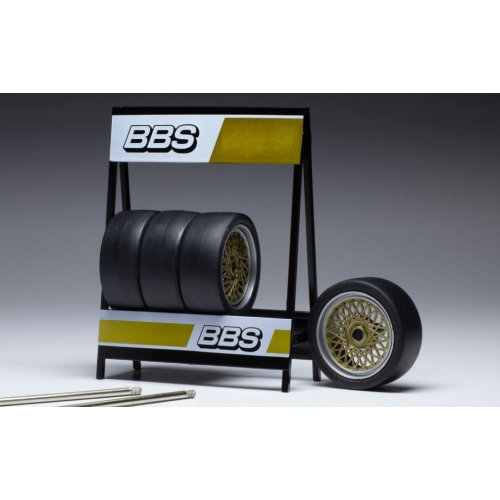 SET 4 WHEELS BBS SILVER/GOLD 1:18 Ixo Model Art.Vari Modellino
