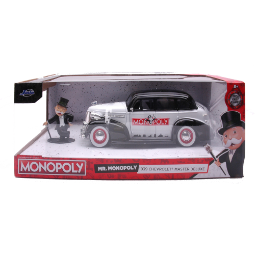 CHEVROLET MASTER 1939 MR.MONOPOLY FIGURE 1:24 Jada Toys Movie Modellino