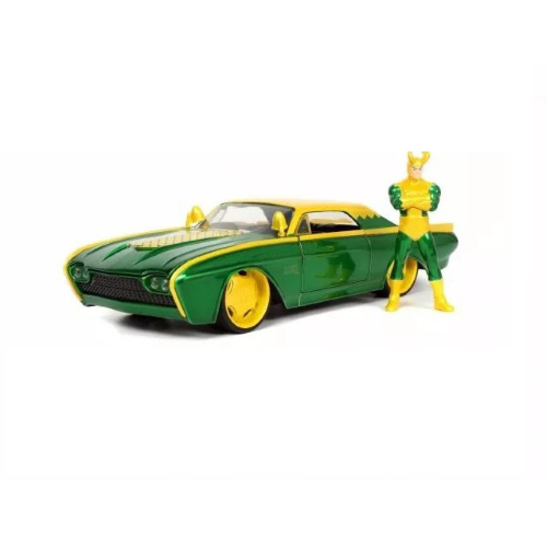FORD THUNDERBIRD 1963 MARVEL LOKI FIGURE 1:24 Jada Toys Movie Modellino