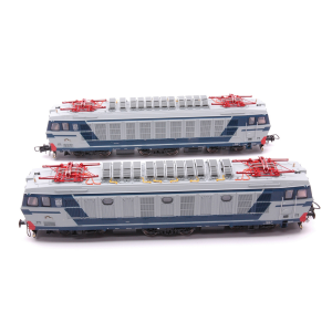 FS LOCOMOTIVE E633 206 + E633 209 BLUE GREY LIVERY EPOCA IV-V 1:87 Rivarossi Treni Modellino