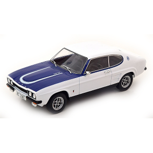 FORD CAPRI MKI RS2600 COUPE 1973 WHITE/BLUE 1:18 ModelCarGroup Auto Stradali Modellino