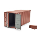 CONTAINER 20 PIEDI (19 x 7 x h8) TERRACOTTA MODELLINO IN SCALA 1:32 Holland Oto Mezzi Industriali Modellino