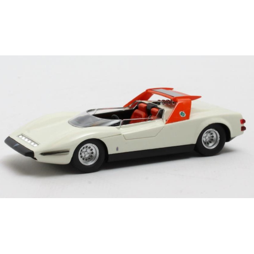 ALFA ROMEO P33 ROADSTER PININFARINA 1968 WHITE 1:43 Matrix Scale Models Auto Stradali Modellino
